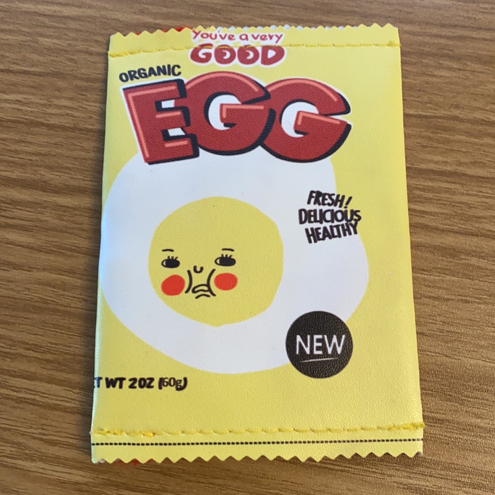 🌹 Good Organic Egg Retro Graphic Cartoon Emoji Sunny Side Up Wallet Coin Purse